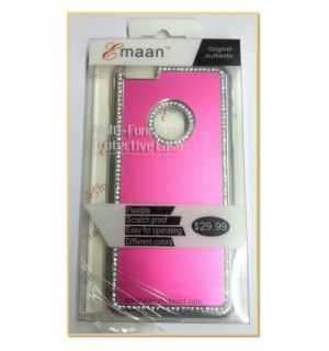 EMAAN - Luxury Diamond Crystal Rhinestone Bling Hard Case Cover For Apple iPhone 6 Plus 5.5" - DARK PINK COLOR