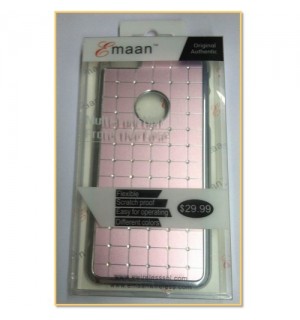 EMAAN - Luxury Diamond Crystal Rhinestone Bling Hard Case Cover For Apple iPhone 6 Plus 5.5" - PINK COLOR - CHECKS PATTERN