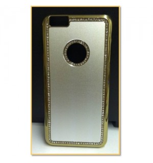 EMAAN - Luxury Diamond Crystal Rhinestone Bling Hard Case Cover For Apple iPhone 6 Plus 5.5" - SILVER COLOR