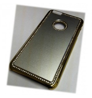 EMAAN - Luxury Diamond Crystal Rhinestone Bling Hard Case Cover For Apple iPhone 6 Plus 5.5" - SILVER COLOR